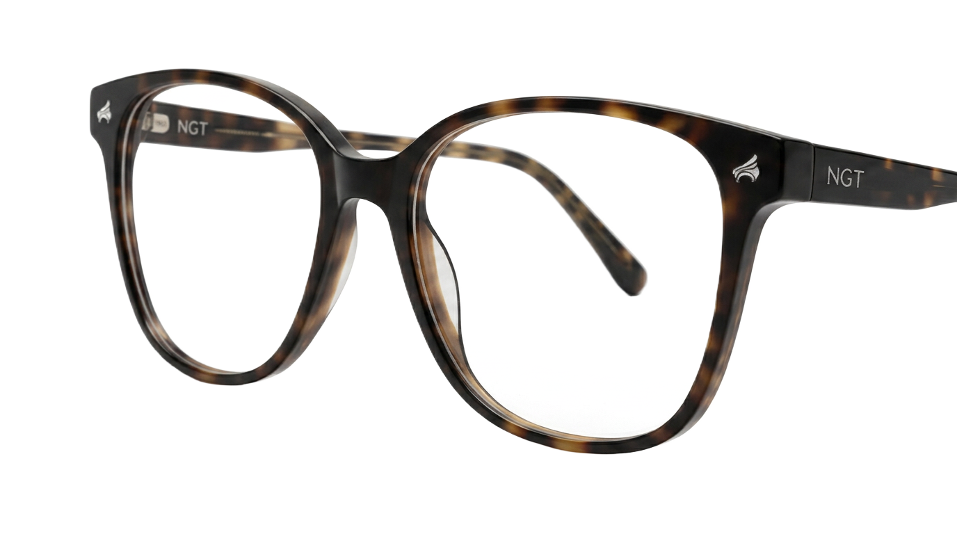 Armação NGT Eyewear em acetato tartaruga
